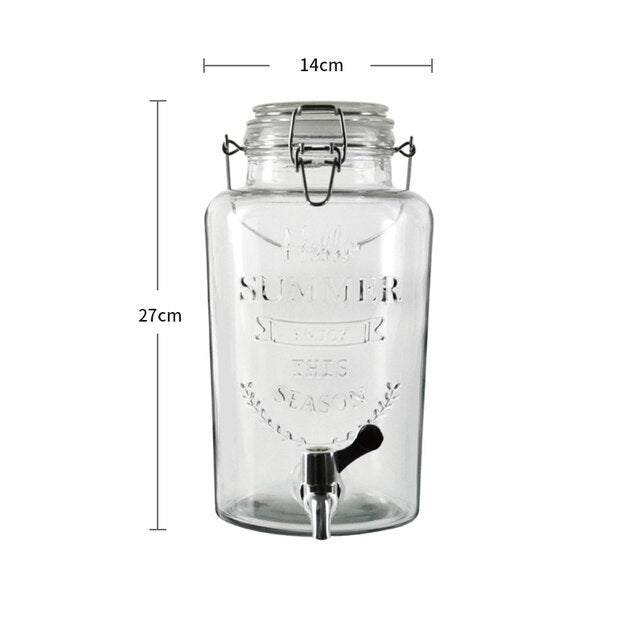 Retro Embossed Jar Drink Dispenser