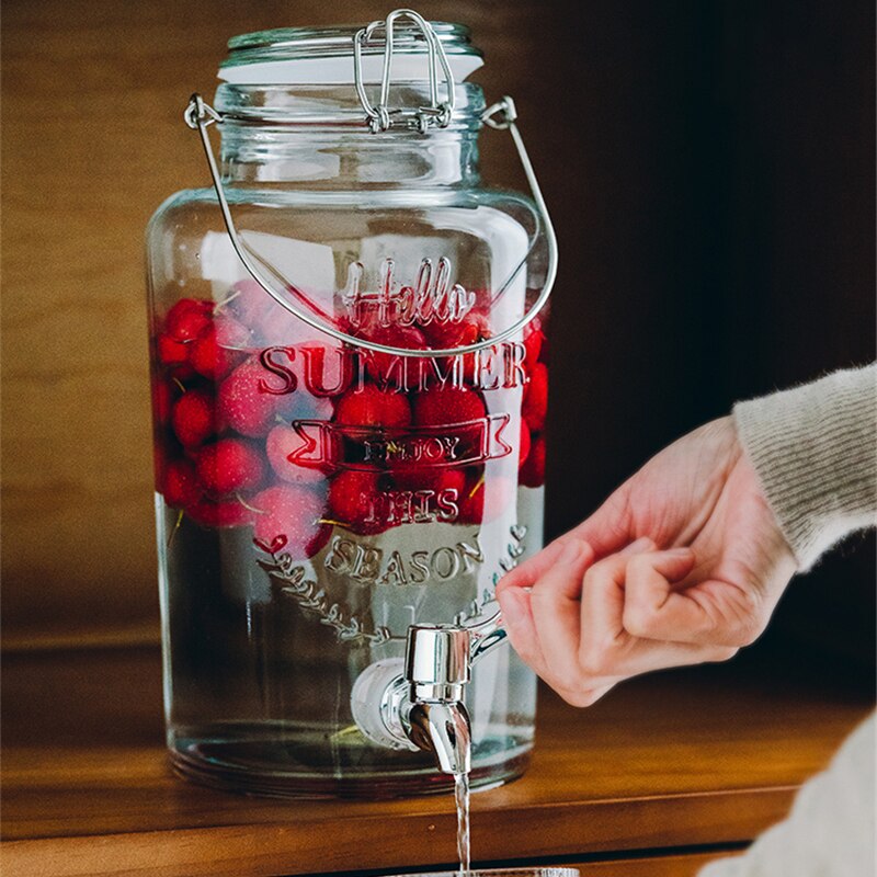 Retro Embossed Jar Drink Dispenser