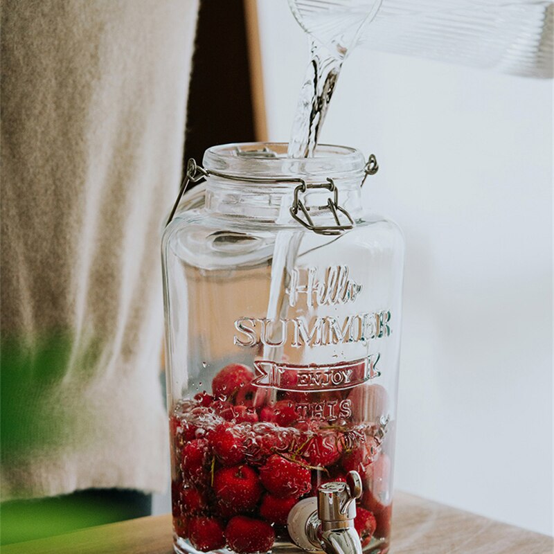 Retro Embossed Jar Drink Dispenser